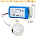 Replacement Battery for Tikom L9000, G8000, L8000 Yeedi K600 K650 K680 K700 K730 Robot Vacuum 14.4V 36WH 2800mAh Rechargeable Battery