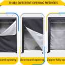 Waterproof Shelf Cover Heavy Duty Shelving Dust Covers Shelves Covering, with Two-Way Zipper 36X18X72 (No Shelves,Black Cover only)