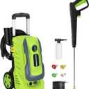 Winado Electric Pressure Washer 3300PSI, Max 2.0 GPM Power Washer Machine with Hose Reel, 4 Quick-Connect Nozzles, Spray Gun, Foam Spray for Car, Patio, Garden, Driveways Cleaning(Green)