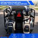 Upgraded Universal Foldable Golf Cart Rear Seat Bag Holder Direct Fit for EZGO, Club Car, Yamaha Golf Carts, No Drilling Required, Rust-Proof, Fit Normal & Widen Grab Bar