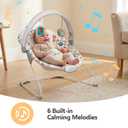 Baby Bouncer, Baby Bouncers for Infants, Portable Baby Bouncer Seat for Newborns with Music Soft Seat Cushion, Adjustable Infant Bouncer for Babies 0-6 Months 6-20 lbs Unisex