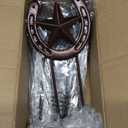 Cowboy Hat Rack Wall Mount 6 Pack Cowboy Hat Holder for Wall Western Hat Rack Horseshoe Hat Hanger Metal Iron Display and Storage for Entryway Closet Bedroom Living Room Western Gift Antique Bronze