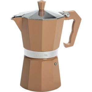 Primula Classic Stovetop Espresso and Coffee Maker, Moka Pot for Italian and Cuban Caf Brewing, Greca Coffee Maker, Cafeteras, 6 Espresso Cups, Caramel