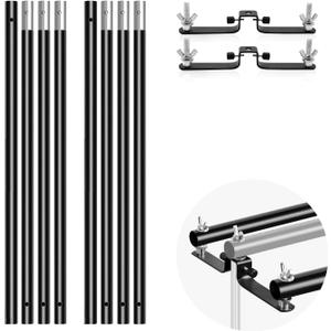 LimoStudio [2-Set] 10 ft Wide Crossbar, 4-Section/Triple Crossbar Mount, 2-Piece Set, Photography Lighting Muslin Backdrop Support Crossbar, Wide Compatibility, AGG3295