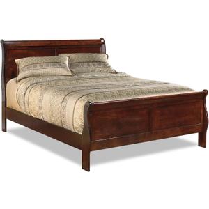 Signature Design by Ashley Alisdair Traditional California King Sleigh Bed, Foundation or Box Spring Needed, Dark Brown