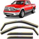 in-Channel Window Rain Guards Fit for Dodge RAM Crew Cab Mega Cab 2009-2018 Rain Guard Big Horn Extra Durable Window Deflectors Truck Window Vent Visors Vent Shades Exterior Car Accessories