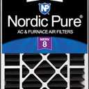 Nordic Pure 20x25x5 (Actual Size: 19 3/4 x 24 1/4 x 4 7/8) Air Bear Replacement Pure Carbon Odor Reduction Merv 8 Air Filter 1 PK