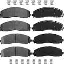 D1680 D1691 Ceramic Brake Pads Front Rear Brake Pads Brakes Kits for Ford F-250 F-350 Super Duty 2013-2021, For Ford F-450 Super Duty 2013-2016,8PCS