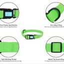 2 x Waterproof Dog Collars,Easy Clean Collar,Adjustable Dog Collars for Small,Medium, Large Dogs(Green, M)
