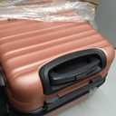 Amazon Basics 21" Hardside Carry-On Luggage with Multi-directional Wheels, Expandable for Up to 25% More Space, Scratch-Resistant Surface, Rose Gold