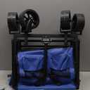 InBrave Extra Long Collapsible Wagon Cart, 480LBS Heavy Duty Utility Wagons with AllTerrain Wheels, Foldable Grocery Carts for Gardening, Shopping, Beach, Camping, Blue