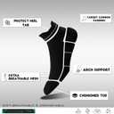 BRISIRA Coolmax Bamboo Viscose Women Compression Running Ankle Socks No Show Athletic Wicking Thick Cushioned Arch Support