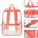 Trail maker Clear Backpack Heavy Duty with Padded Straps, Side Pockets for Kids, Boys, Girls, School, Stadium Approved Events
