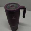 REDUCE Chiller Vacuum Insulated 40 oz Tumbler with Spill-Proof Silicone Straw - Sustainable Tritan Renew Lid with Water Intake Markers - Soft Sit Base Travel Mug - Dishwasher Safe - Midnight Plum