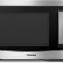 TOSHIBA EM131A5C-SS Countertop Microwave Ovens 1.2 Cu Ft with 12.4" Removable Turntable Smart Humidity Sensor, 12 Auto Menus Mute Function ECO Mode Easy Clean Interior, 1000W, Silver