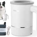 DOGNESS Automatic Dog Paw Cleaner, Rechargeable Paw Washer for Dogs Portable Electric Paw Cleaner Cup for Medium to Large Dogs (White)
