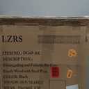 LZRS 6-Panel Extra Wide Wooden Freestanding Dog Gate: Foldable Solid Wood and Steel Wire Chew Resistant Safety Barrier for Doorways, Stairs, and Open Long Spaces Indoor Use, Black