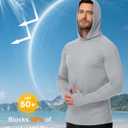 Boladeci Men's UPF 50+ Sun Protection Lightweight Hoodie Shirts Long Sleeve Fishing Shirt SPF UV Hiking Swim (Gray)