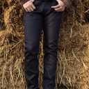Red Tornado Vintage 14.5oz Men's Jeans Raw Selvedge Denim Pants Slim Fit Taper Jean Blue-Black Double Dyeing L30W31