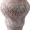 ALMA Unique Bubble Vintage Vase for Table Centerpiece, Large Ceramic Vase for Flowers Arrangement, Round Rustic Terracotta Vases for Dresser Decor, Textured Organic Vases for Aesthetic Room Decor (Bubble-9.5", Peachy Beige)