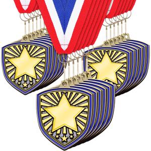 Yaomiao 10/20 Pcs 2. 4'' Award Medals Bulk Gold Winner Team Participation Medals for Kids Adults Metal Trophy Tournaments Competitions Award Prize Gift