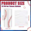 Faccito 12 Pcs Car Tissues Cylinder Holder with Facial Tissue Bulk Baseball Themed Tissue Holder Travel Tissues Tubes Boxes Container for Car Cup Baseball Party Decoration Supplies