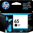 HP 65 Black Ink Cartridge Printers | Works with Printer Series: AMP 100, DeskJet 2600, 3700; Envy 5000 | Eligible for Instant Ink | N9K02AN