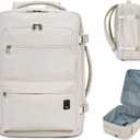 WANDF Travel Backpack For Spirit Airlines Personal Item Bag 18x14x8 with Wet Pocket, 17 Inch Laptop Backpack for Men WomenWhite