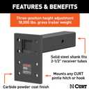 Curt Manufacturing 48329 Adjustable Pintle Mount