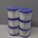 Lucasou 60% Denser Filter, High-Efficiency Screw-in Hot Tub spa Filters Replacement Compatible with All Relax Time, Aleko, Wejoy, Aquaspa Hot Tubs & Other Spas (6 Filters + 3 Filter Bags)