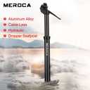 MEROCA Upgraded Speed Up 27.2mm/30.9mm/31.6mm Cable-Less Hydraulic Dropper Seatpost, 100mm/125mm Travel Dropper Post for MTB/E-Bike/Road Bike