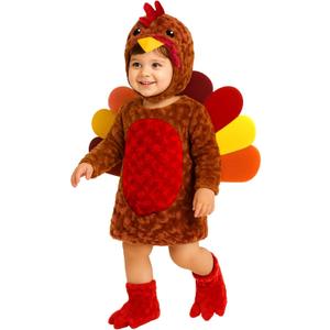 Morph Baby Turkey Costume Toddler Thanksgiving Turkey Costume for Kids Toddler Christmas Costumes for Girls Boys (1-2 Years)