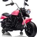 12V Electric Motorcycle for Kids, 3-Wheel Ride On Toy w/Detachable Training Wheels, Soft Start, Reverse, Headlight, Horn & Music, Battery Powered Kids Motorcycle for Toddler Boy Girl Ages 3-5, Pink