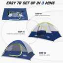 Camping Tent 2-4 Person, Waterproof Windproof Tent with Rainfly Easy Set up-Portable Dome Tents for Camping, 4 Person 9x7ft
