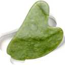 ROSELYNBOUTIQUE Healing Crystal Gua Sha Facial Tools - Guasha Tool for Face Massager Self Care Gifts for Men Women (Jade Green), Pack 5