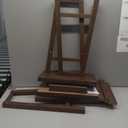 Amazon Basics Solid Wood Saddle-Seat Counter Height Bar Stools for Kitchen Island with Footrest, 24-Inch Height, Walnut, Set of 2