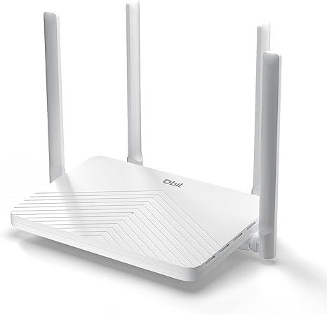 DBIT AC1200 WiFi Router 2.4GHz +5GHz Dual Band MUMIMO Wireless Internet Router with 4 Gigabit Ethernet Ports, 4 x 5dBi Antennas, Bridge & Repeater Mode, EasyMesh, Guest Network (T1821K)