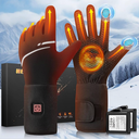 Heated Gloves Liners for Men Women, Rechargeable Heated Gloves with 7.4V 6400mAh Battery, Electric Gloves with Touchscreen, Thin Hand Warmer for Skiing Hunting Cycling Hiking Raynaud, M