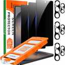 IMBZBK [Auto-Dust Removal] Privacy Screen Protector for Samsung Galaxy S26 Ultra [6.9 INCH] Anti Spy Private Accessories, Case Friendly, 3 Military Grade Tempered Glass 3 Camera Lens Protector