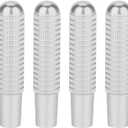 Door Lock Pin, 4pcs 9.5mm Aluminium Alloy Car Interior Door Lock Pin Knob Cover Fit for Benz GLC GLE GLS Vito E/C Class (Silver)
