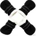 Small Dog Shoes for Winter, Snow Booties for Puppy, Outdoor Warm Dog Booties for Cold Weather (Black, X-Large)
