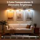 3 Pack Picture Lights for Wall, 15'' Wireless Rechargeable 5000mAh Art Light with Remote, Dimmable Magnetic LED Painting Light, Battery Operated Wall Light for Display Gallery, Living Room, Hallway