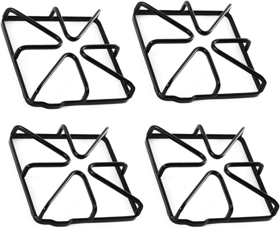 WB31X20643 Burner Grates Cooktop Replacement Parts for GE Hotpoint Stove Grates Kenmore Gas Range Grates JGBS60DEF1WW Metal Steel Rack Surface Stove Top Grates GE Oven Grates Cooktop Grates 4 Pcs