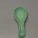 Tablecraft Glass Spoon Rest, 8 x 3.5 x 1.25, Green