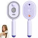5 in 1 Electric Spray air Cushion Massage Comb, 2026 Upgraded Rechargeable Air Cushion Hair Brush, Retractable Hairs Massage Brush for Frizzy Hair & Scalp Care, Anti-Static & Detangling (purple)
