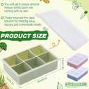 Honeydak 6 Pcs Silicone Square Ice Cube Tray Large Ice Cube Trays for Cocktails with Lid for Whiskey Coffee Drinks