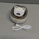 Ultrasonic Retainer Cleaner Machine, 48kHz Dental Cleaning Pod for Night Guards, Mouth Guards, Aligner, Braces, Toothbrush, Jewelry, Ultrasonic Dentures Cleaner with Digital Timer, 220ML, White