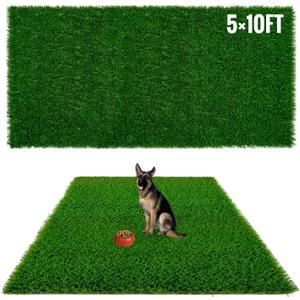 Sunturf Fake Grass for Dogs to Pee on, Artificial Grass for Dogs , Dog Pee Pads Extra Large, Outdoor Grass Mats, Washable, 5x10FT Puppy Potty Training Rug, Strong Permeability, Washable
