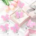 4 x Wavwavw Pink Bow Badge Reel Cute Retractable ID Badge Holder Clip Pink Bow Accessories for Nurses' Day Gift Nurse Office Student Teacher Doctor Coworker Employee CNA RN MA LPN Medical(6 Pcs)