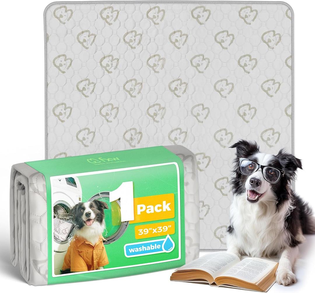 FXW Washable Pee Pads for Dogs, Puppy Pads with Super Absorbent, Specifically Designed for Potty Training, 39" Square, Khaki, 1 Pack FXW Washable Pee Pads for Dogs, Puppy Pads with Super Absorbent, Specifically Designed for Potty Training, 39" Square, Khaki, 1 Pack